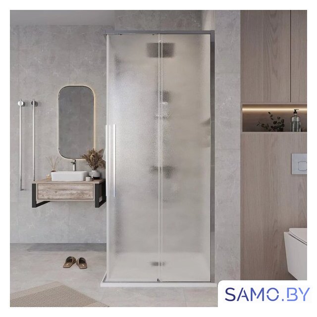 Душевой уголок Grossman Galaxy 100x100x195 300.K33.01.1010.10.02 (хром/шиншилла стекло) - Изображение №7 — Интернет-магазин samo.by