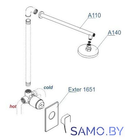 Душевая система  Wasserkraft A12610 - Изображение №3 — Интернет-магазин samo.by