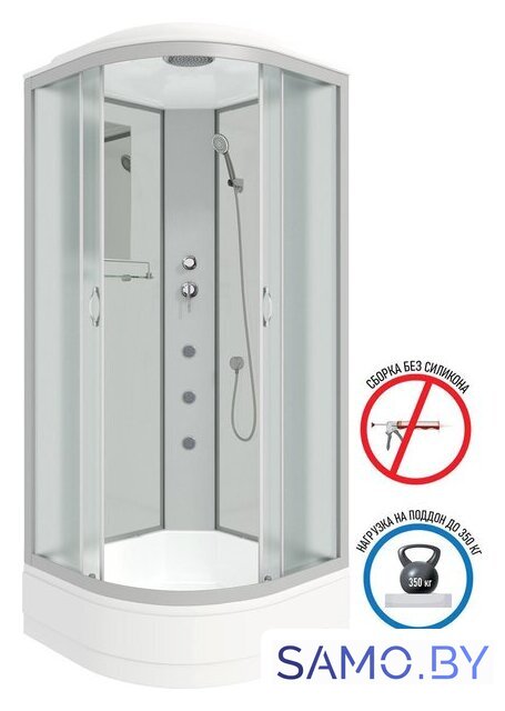 Душевая кабина Niagara NG-3302-14G 100x100x215 (матовое стекло) - Изображение №2 — Интернет-магазин samo.by