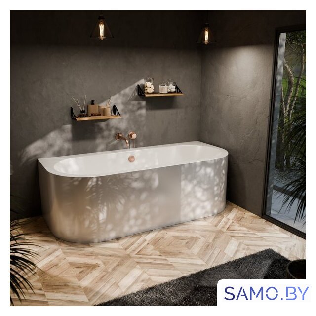 Ванна Bonito Home Aura 170x75 BH-AU-104-170W/St+BH-AU-P-170 (с ножками, экраном и креплением) - Изображение №4 — Интернет-магазин samo.by