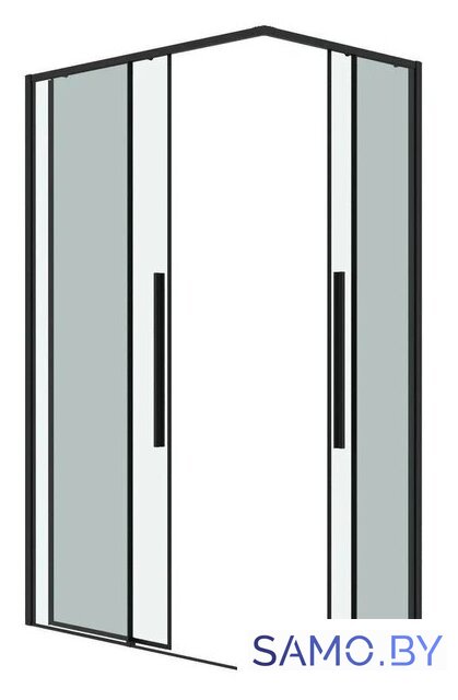Душевой уголок Grossman Galaxy 120x80x195 300.K33.01.1280.21.00 (черный матовый/прозрачное стекло) - Изображение №2 — Интернет-магазин samo.by