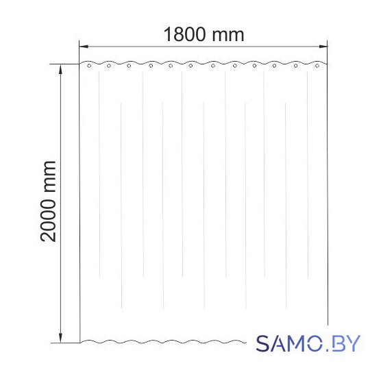 Шторка-занавеска для ванны Wasserkraft Lopau SC-60101 - Изображение №6 — Интернет-магазин samo.by