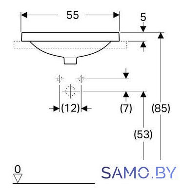 Умывальник Geberit VariForm 500.720.01.2 - Изображение №3 — Интернет-магазин samo.by
