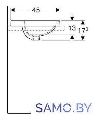 Умывальник Geberit VariForm 500.720.01.2 - Изображение №4 — Интернет-магазин samo.by