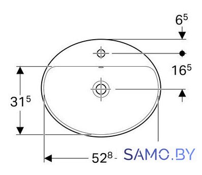 Умывальник Geberit VariForm 500.720.01.2 - Изображение №2 — Интернет-магазин samo.by