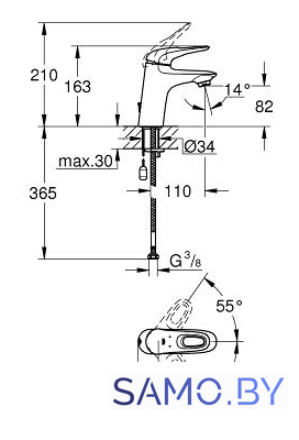 Смеситель Grohe Eurostyle [33557003] - Изображение №2 — Интернет-магазин samo.by