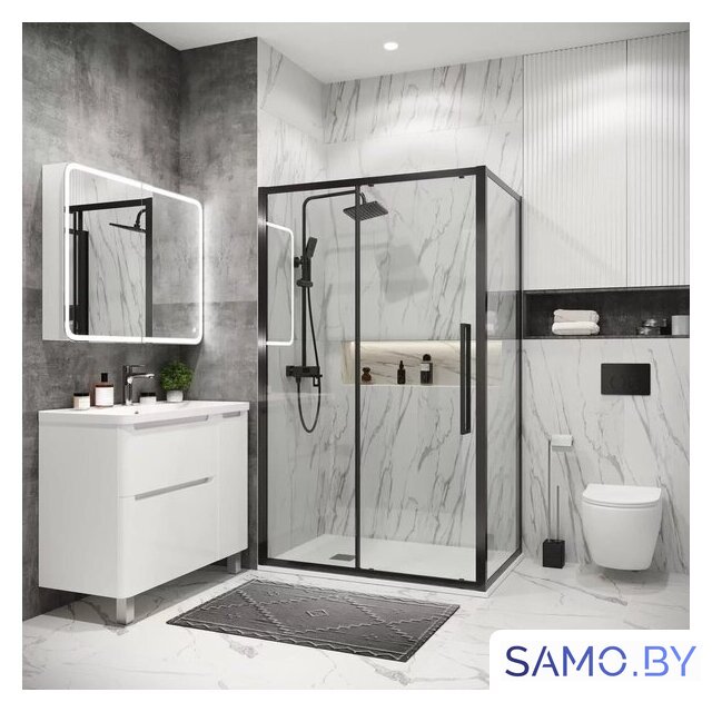 Душевой уголок Grossman Cosmo 130x80x195 120.K33.02.1380.42.00 (графит сатин/прозрачное стекло) - Изображение №7 — Интернет-магазин samo.by