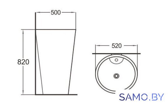 Умывальник SantiLine SL-4005MB - Изображение №2 — Интернет-магазин samo.by