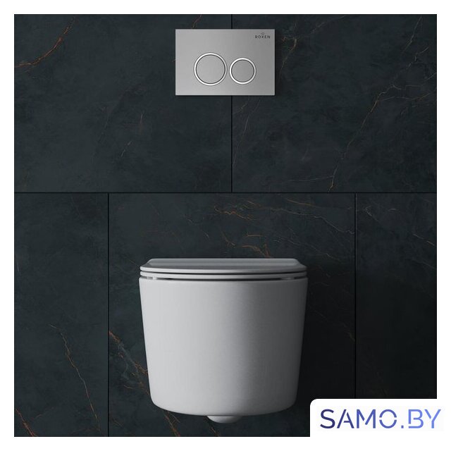 Унитаз подвесной Roxen Simple Compact в комплекте с инсталляцией StounFix Dual Fresh 6 в 1 966133 (кнопка: серый бетон) - Изображение №14 — Интернет-магазин samo.by