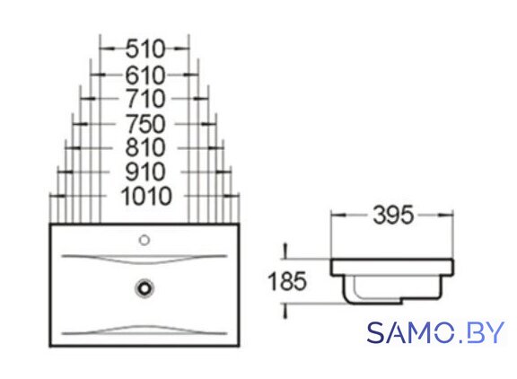 Умывальник SantiLine SL-2101 (50) - Изображение №2 — Интернет-магазин samo.by