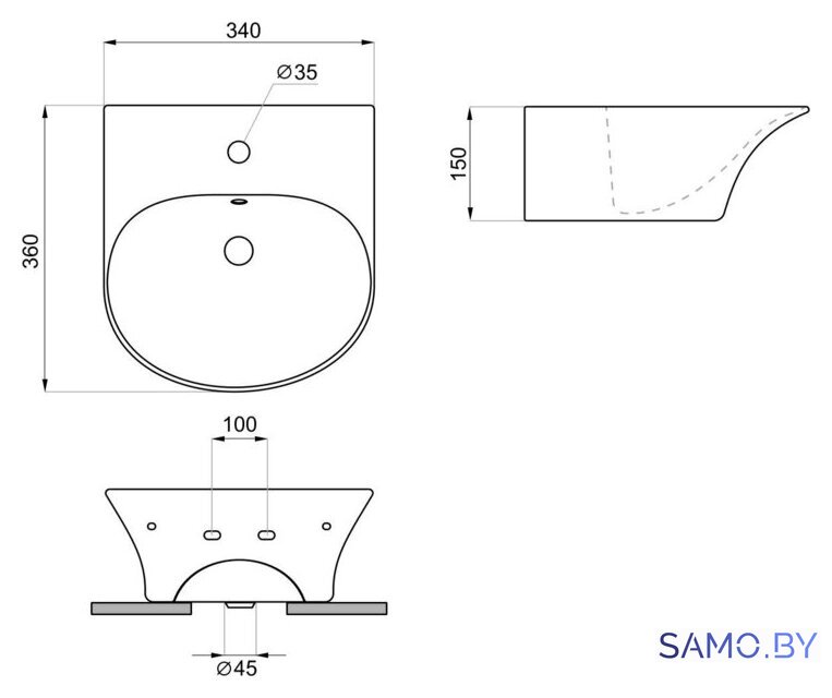 Умывальник Lavinia Boho Bathroom Sink 33311071 - Изображение №6 — Интернет-магазин samo.by