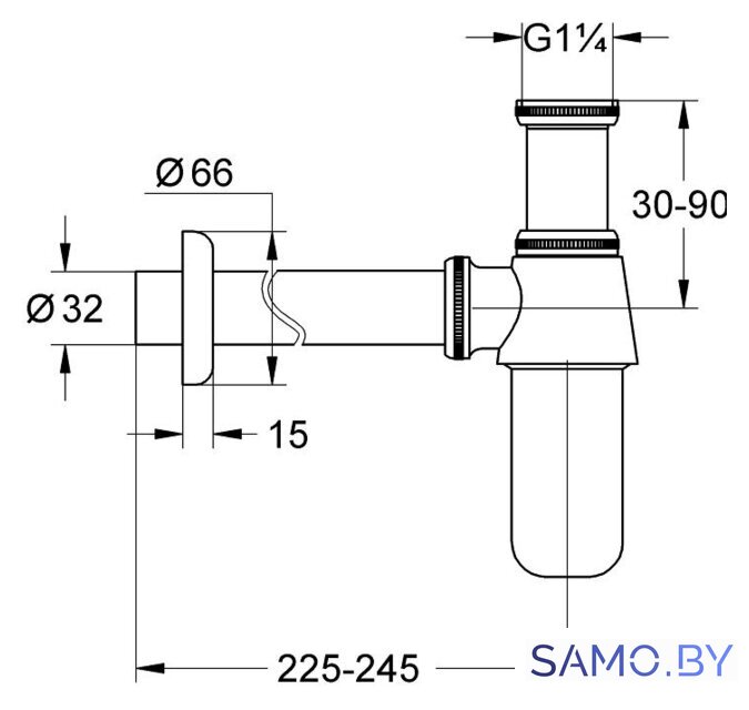 Сифон Grohe 28920000 - Изображение №2 — Интернет-магазин samo.by