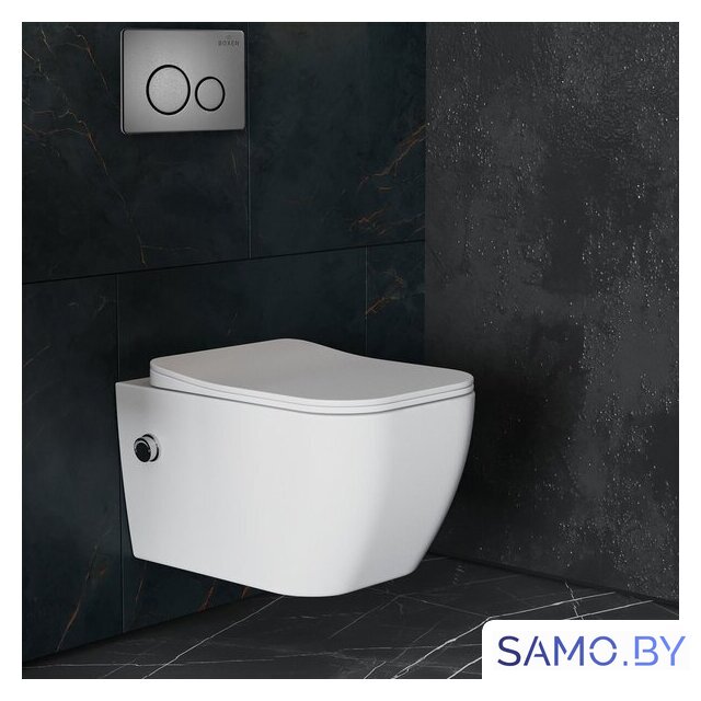 Унитаз подвесной Roxen Cube Bidet One Rimless 6 в 1 StounFix Dual Fresh 632852 (оружейная сталь/металл) - Изображение №12 — Интернет-магазин samo.by