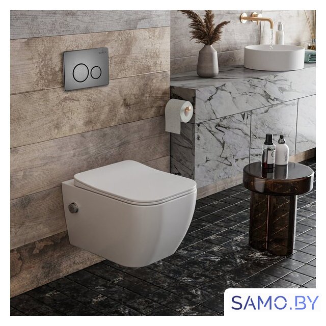 Унитаз подвесной Roxen Cube Bidet One Rimless 6 в 1 StounFix Dual Fresh 632852 (оружейная сталь/металл) - Изображение №11 — Интернет-магазин samo.by