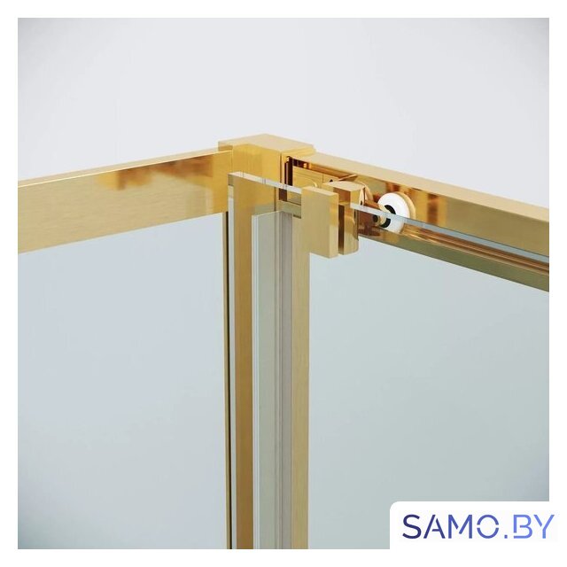 Душевой уголок Grossman Cosmo 130x80x195 120.K33.02.1380.32.00 (золото сатин/прозрачное стекло) - Изображение №3 — Интернет-магазин samo.by