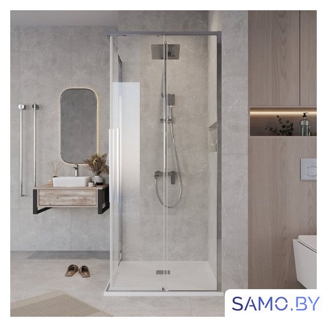Душевой уголок Grossman Galaxy 100x90x195 300.K33.01.1090.10.00 (хром/прозрачное стекло) - Изображение №8 — Интернет-магазин samo.by