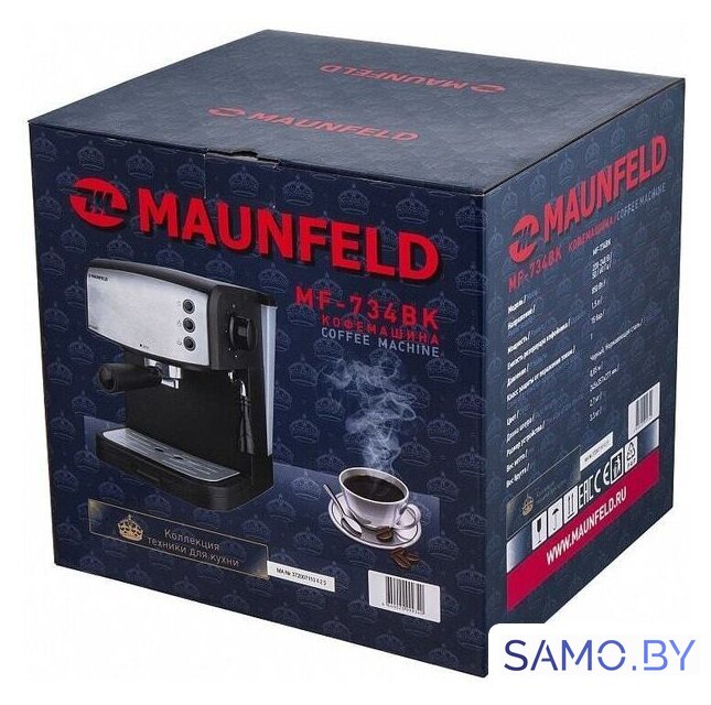 Рожковая кофеварка MAUNFELD MF-734BK - Изображение №10 — Интернет-магазин samo.by