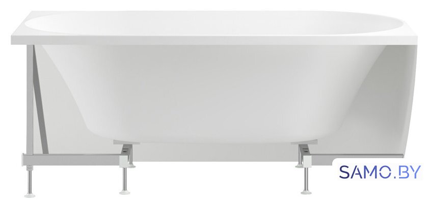 Ванна Wellsee Belle Spa 150x75 235701003 (пристенная ванна (левая) белый глянец, экран, каркас, сифон-автомат матовый черный) - Изображение №3 — Интернет-магазин samo.by