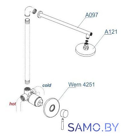 Душевая система  Wasserkraft A12497 - Изображение №4 — Интернет-магазин samo.by