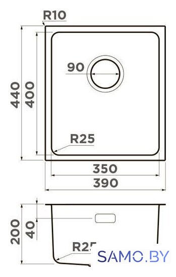Кухонная мойка Omoikiri Tadzava 39-U/I-LG 4993262 (светлое золото) - Изображение №5 — Интернет-магазин samo.by