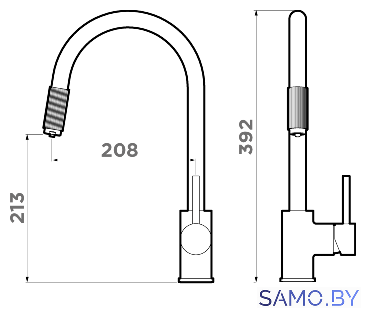 Смеситель Omoikiri Tamura-BN - Изображение №2 — Интернет-магазин samo.by