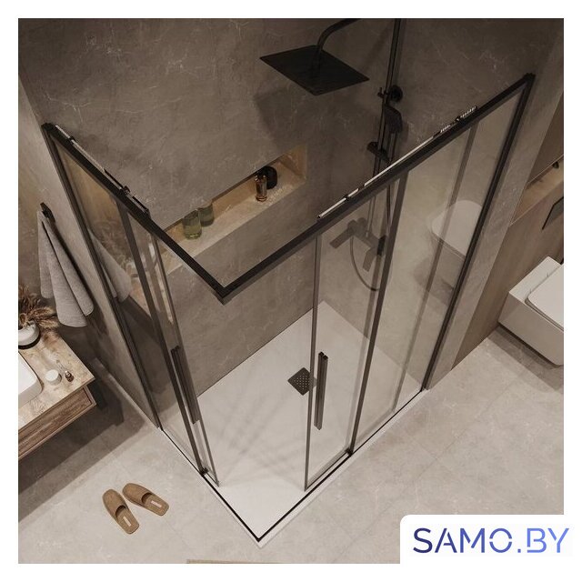Душевой уголок Grossman Galaxy 120x80x195 300.K33.01.1280.42.00 (графит сатин/прозрачное стекло) - Изображение №10 — Интернет-магазин samo.by