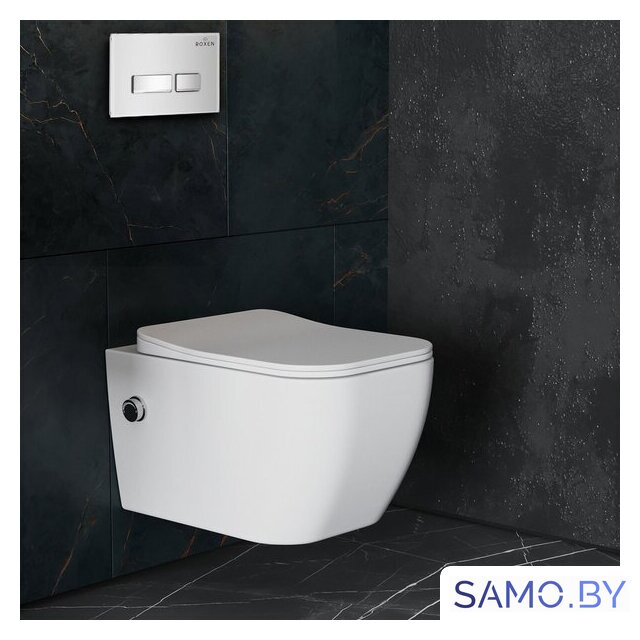 Унитаз подвесной Roxen Cube Bidet One Rimless 6 в 1 StounFix Dual Fresh 640526 (белое стекло) - Изображение №12 — Интернет-магазин samo.by