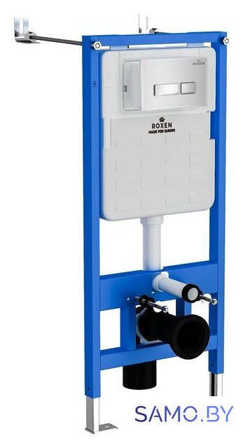 Унитаз подвесной Roxen Cube Bidet One Rimless 6 в 1 StounFix Dual Fresh 640526 (белое стекло) - Изображение №3 — Интернет-магазин samo.by