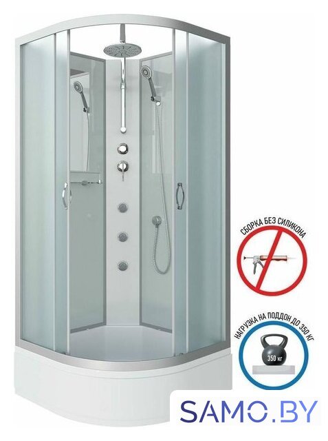 Душевая кабина Niagara NG-3301-14BKTG 90x90x200 - Изображение №3 — Интернет-магазин samo.by