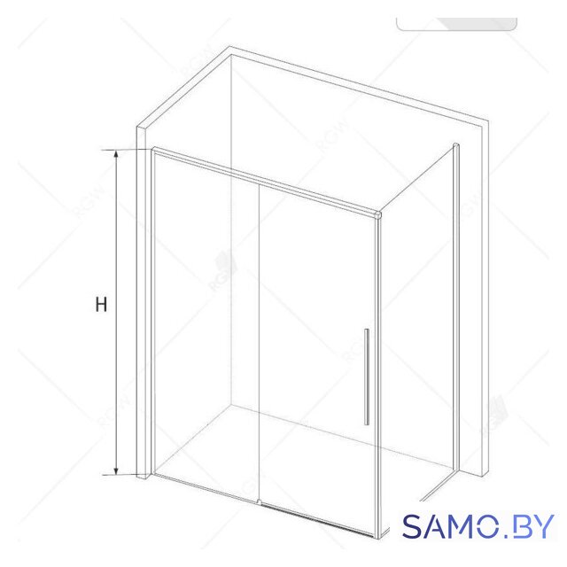 Душевой уголок RGW SV-42 32324240-011 140x100 (хром/прозрачное стекло) - Изображение №2 — Интернет-магазин samo.by