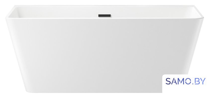Ванна Wellsee Graceful Pro 150x77 230902003 (отдельностоящая ванна белый глянец, экран, ножки, сифон-автомат матовый черный) - Изображение №1 — Интернет-магазин samo.by