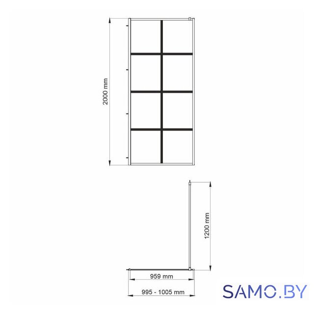 Душевая стенка Wasserkraft Glan 66W44 - Изображение №3 — Интернет-магазин samo.by