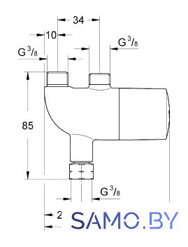 Смеситель Grohe Grohtherm Micro 34487000 - Изображение №3 — Интернет-магазин samo.by