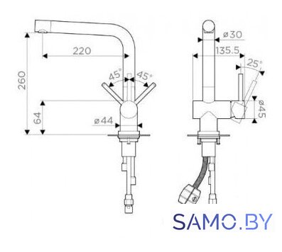 Смеситель Omoikiri Koriyama-SB - Изображение №2 — Интернет-магазин samo.by