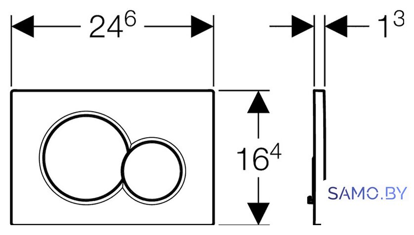 Панель смыва Geberit Sigma 01 115.770.11.5 (белый) - Изображение №2 — Интернет-магазин samo.by