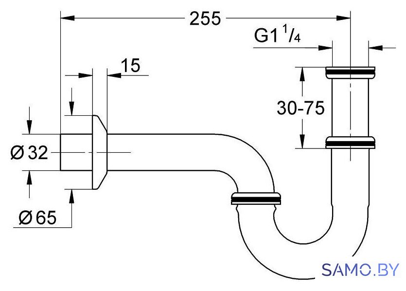 Сифон Grohe 28947000 - Изображение №2 — Интернет-магазин samo.by