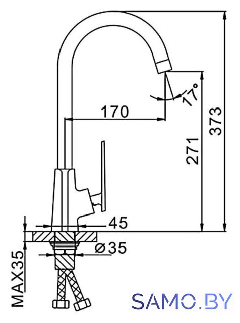 Смеситель FRAP F4058 - Изображение №2 — Интернет-магазин samo.by