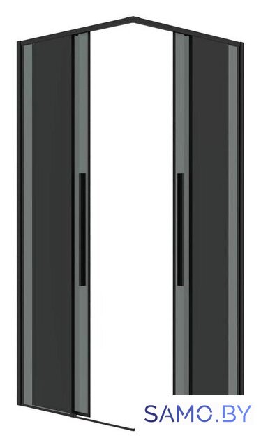 Душевой уголок Grossman Galaxy 100x90x195 300.K33.01.1090.21.10 (черный матовый/тонированное стекло) - Изображение №2 — Интернет-магазин samo.by