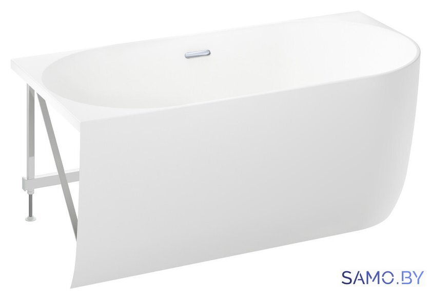 Ванна Wellsee Belle Spa 150x75 235701001 (пристенная ванна (левая) белый глянец, экран, каркас, сифон-автомат хром) - Изображение №2 — Интернет-магазин samo.by