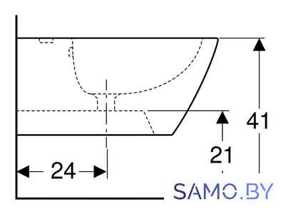Биде Geberit Smyle Square 500.209.01.1 - Изображение №4 — Интернет-магазин samo.by