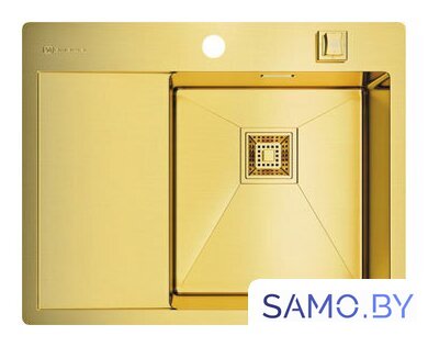 Кухонная мойка Omoikiri Akisame 65-LG-R 4973084 (светлое золото) - Изображение №1 — Интернет-магазин samo.by