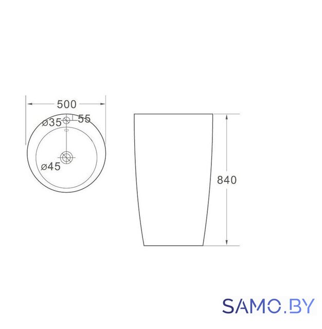Умывальник SantiLine SL-4004C - Изображение №2 — Интернет-магазин samo.by
