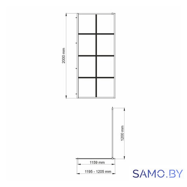 Душевая стенка Wasserkraft Glan 66W40 - Изображение №3 — Интернет-магазин samo.by