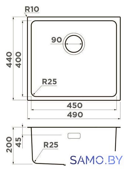 Кухонная мойка Omoikiri Tadzava 49-U/I-LG 4993263 (светлое золото) - Изображение №4 — Интернет-магазин samo.by