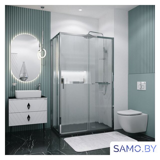Душевой уголок Grossman Style 100x90x195 120.K33.05.1090.10.02 (хром/стекло шиншилла) - Изображение №8 — Интернет-магазин samo.by