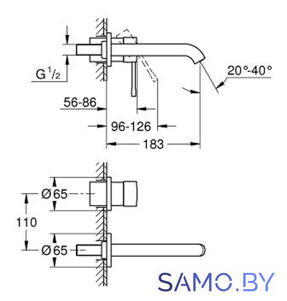 Смеситель Grohe Essence New 19408001 (хром) - Изображение №2 — Интернет-магазин samo.by