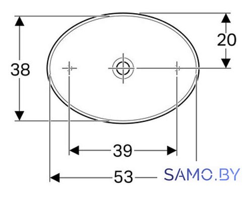 Умывальник Geberit VariForm 500.771.01.2 - Изображение №2 — Интернет-магазин samo.by
