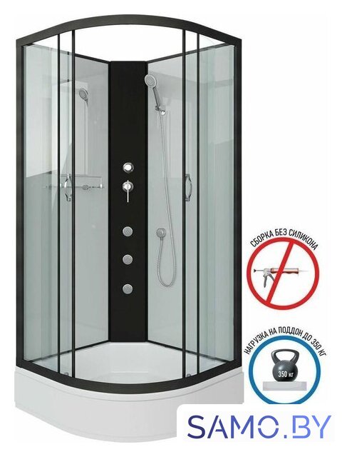 Душевая кабина Niagara NG-6702-14BKG 100x100x200 - Изображение №3 — Интернет-магазин samo.by
