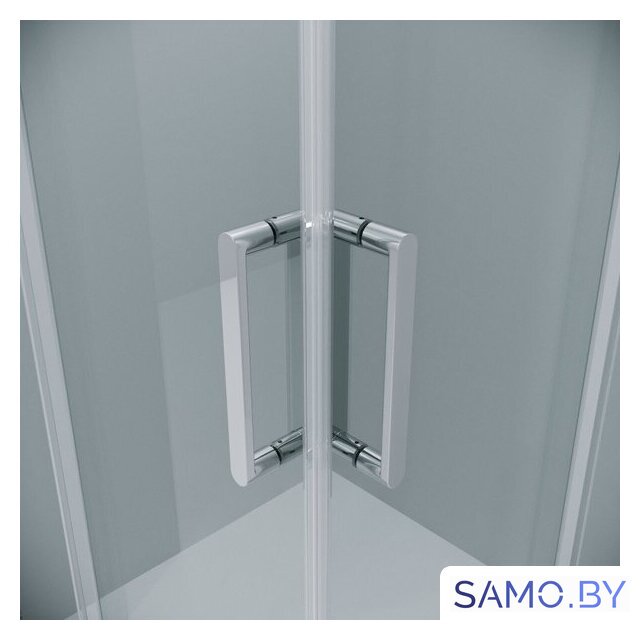 Душевой уголок Grossman Classic 100x100x195 300.K33.04.1010.10.00 (хром/прозрачное стекло) - Изображение №3 — Интернет-магазин samo.by