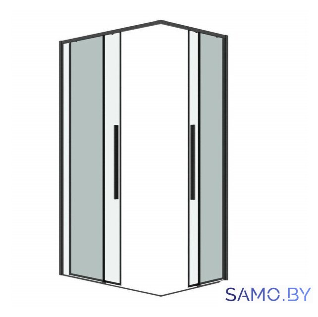 Душевой уголок Grossman Galaxy 100x90x195 300.K33.01.1090.42.00 (графит сатин/прозрачное стекло) - Изображение №2 — Интернет-магазин samo.by